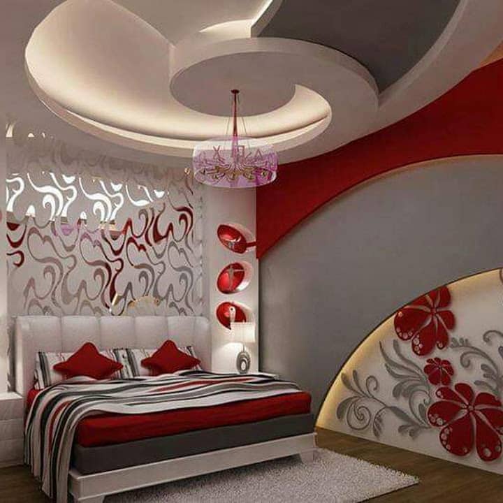 ديكور جبس غرف نوم رومانسية 2020